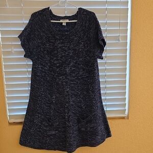 Style & Co. Navy Short Sleeve Tunic